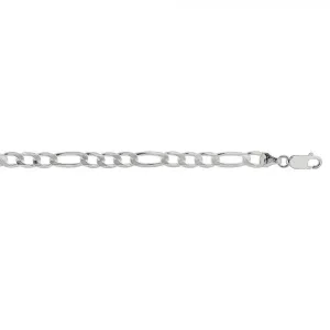 20" Sterling Silver Flat Figaro Chain