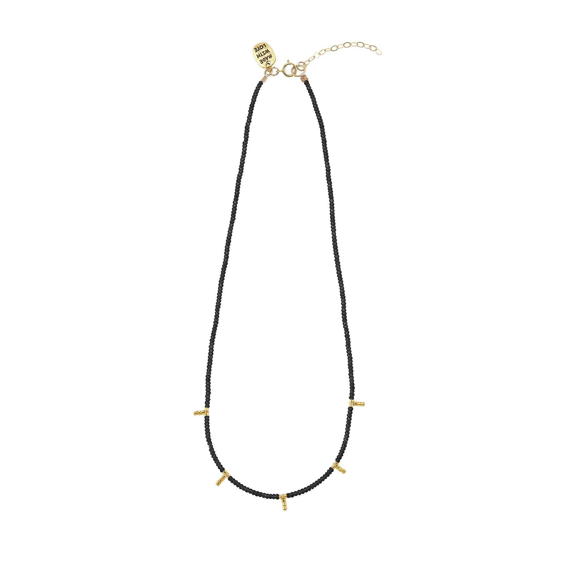 5 Drop Kisongo Necklace - BLACK