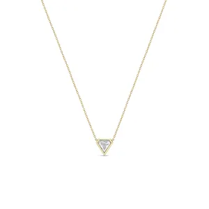 .65 ctw Shield Diamond Bezel Necklace