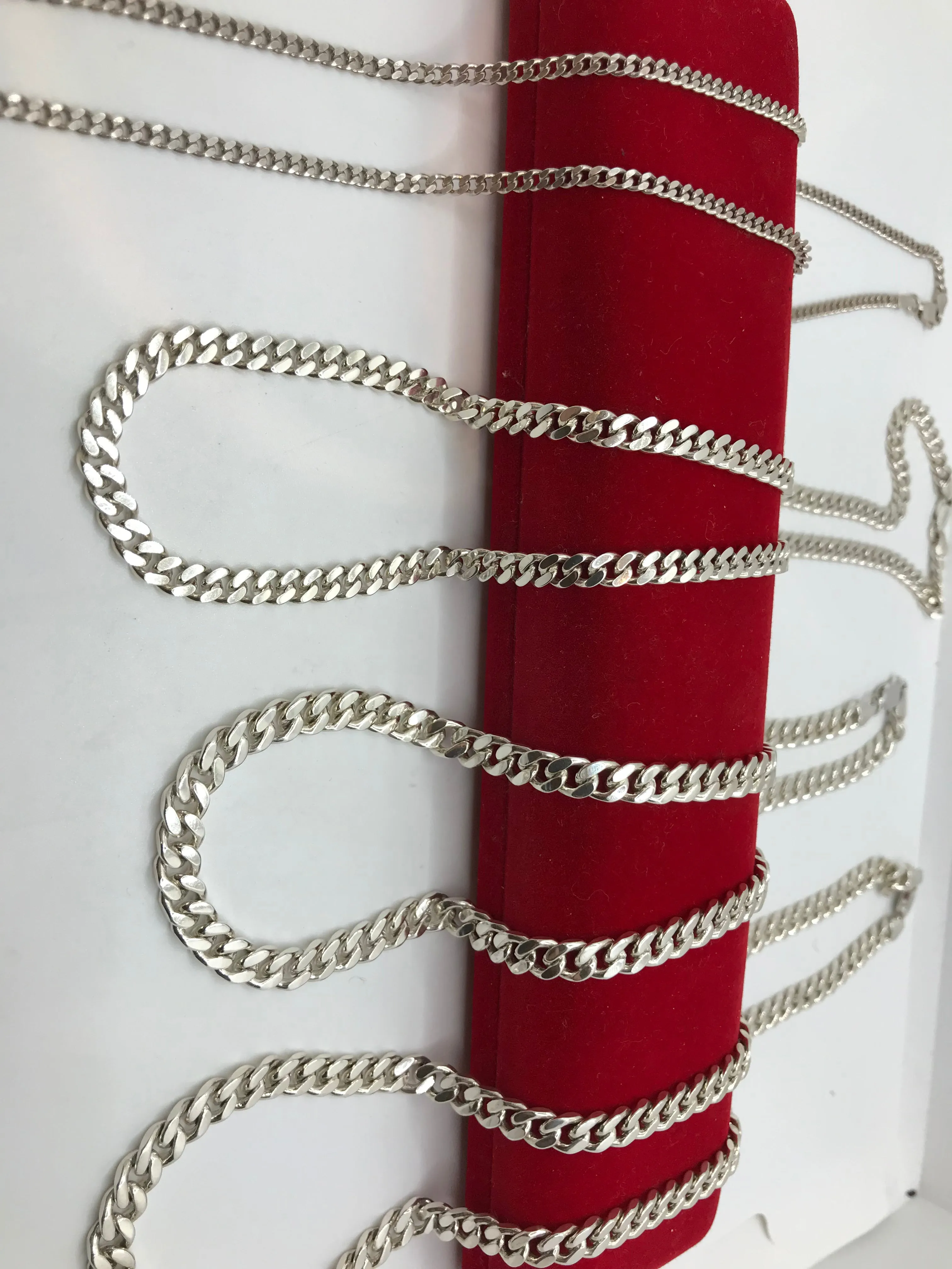 925 Sterling silver Cuban link chains