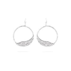 Angel Wing Circle Earrings