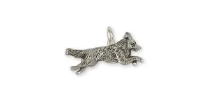 Border Collie Charm Jewelry Sterling Silver Handmade Dog Charm BDC4-C