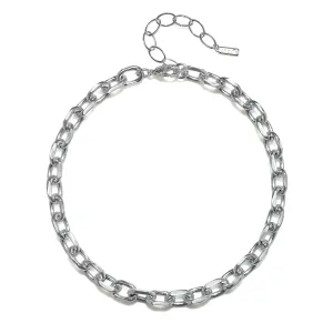 Camille Chain Necklace - Rhodium