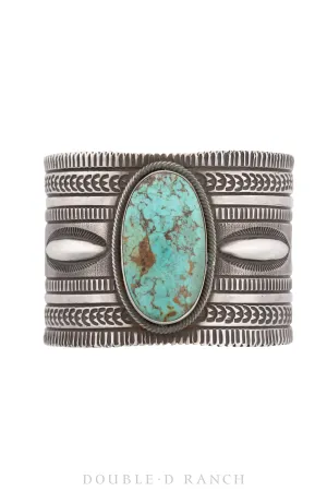 Cuff, Stampwork, Turquoise, Hallmark, Contemporary, 3524