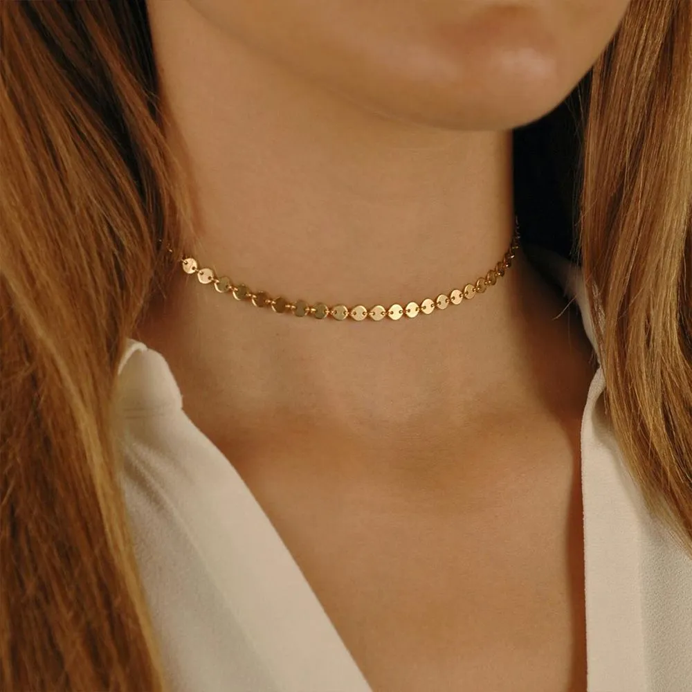 Dainty Pontille Layered Choker Necklaces Set