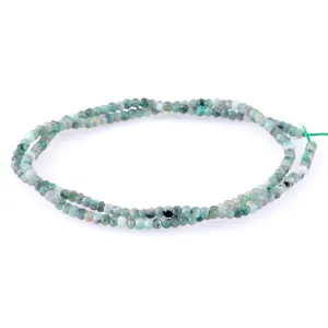 Emerald 3mm Faceted Rondelle A Grade - 15-16 Inch