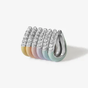 Maverick enamel sherbet 6-piece ear cuff set