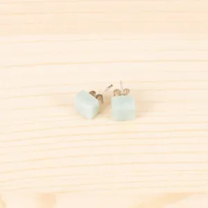 MMS5029 - Jade Square Earrings Light Green