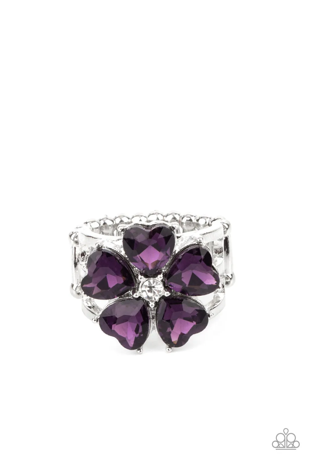 Paparazzi Minnesota Magic - Purple Heart Floral Ring