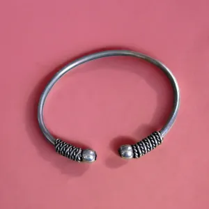 Sarah Oxidised handmade intricate adjustable Bangle set | Indian Jewelry | Women | Handpicked, Silver