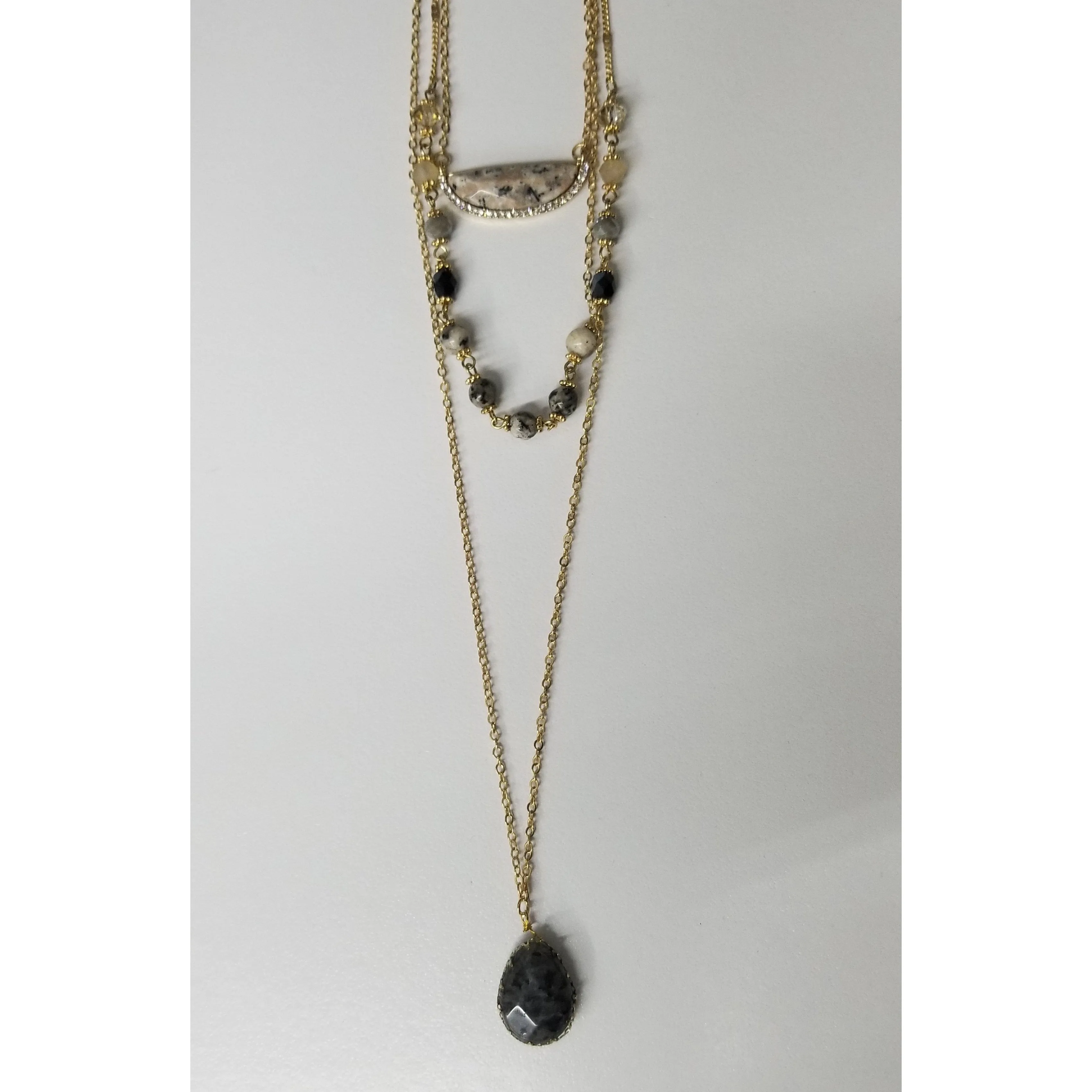 Simply Noelle Fit For A Queen Tiered Necklace - Black