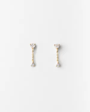 Elegant Starfall White Sapphire Earrings, Ideal for Luxury Gifting