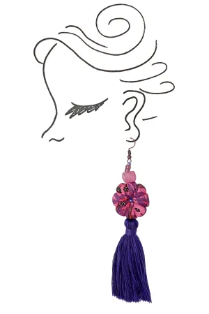 Textile Tassel Earrings