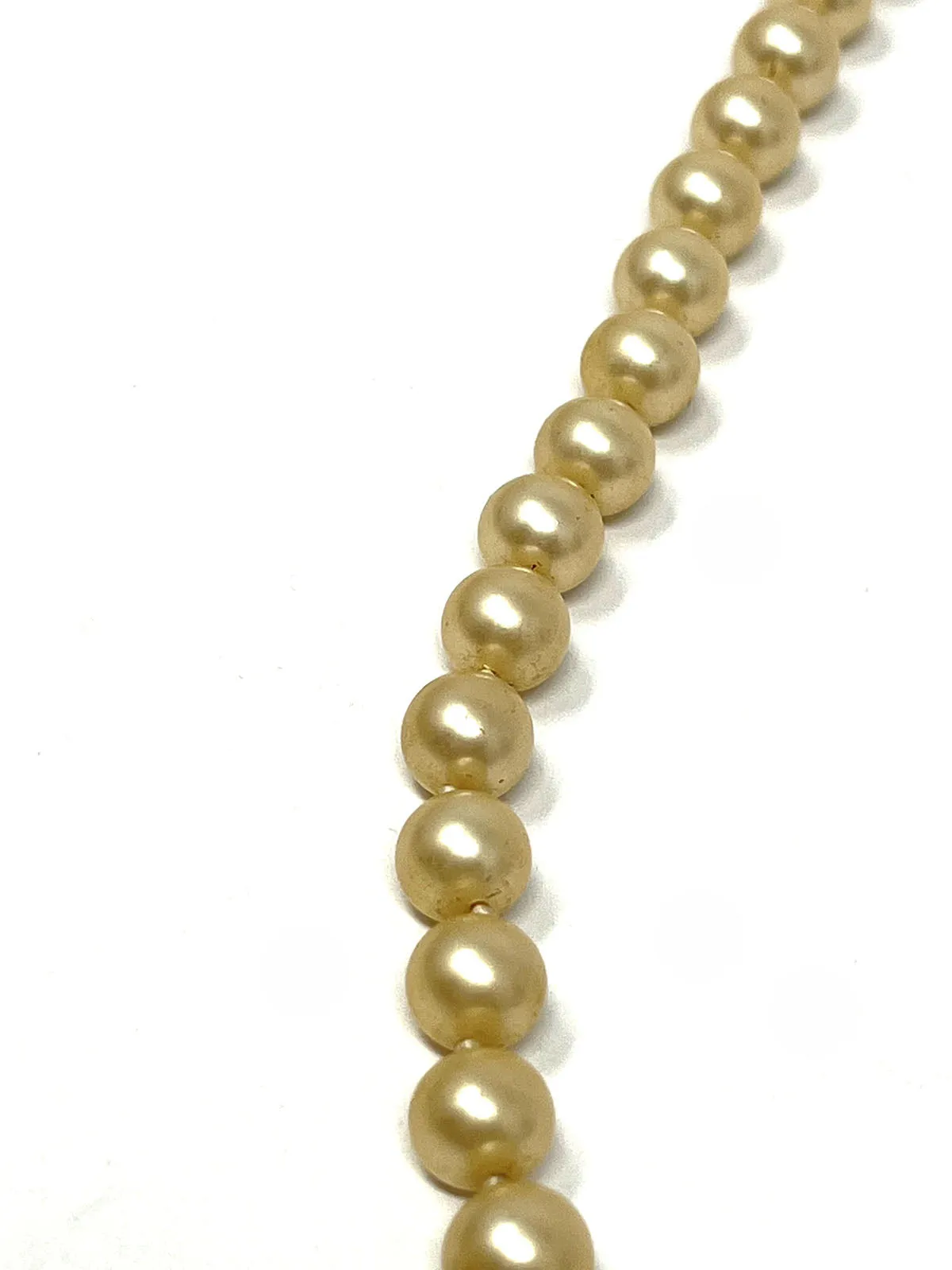 Vintage Champagne Faux Pearl Evening Necklace